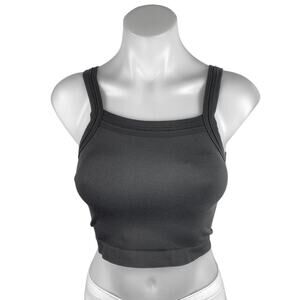 Urban Outfitters Women's Black Sleeveless Knit Cami Camisole Tank Crop Top XS/S